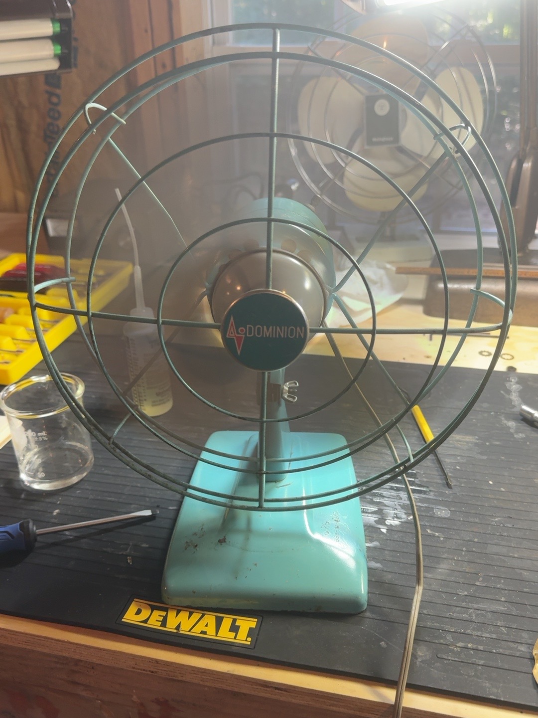 Completed Dominion two-speed antique fan repair